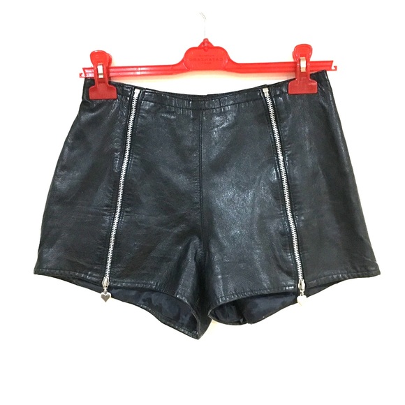 Dolls Kill Pants - Vintage Genuine Leather Hot Shorts
